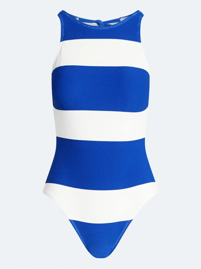 Free Assembly Women's High Neck One Piece Swimsuit, Sizes XS-XL | Walmart (US)