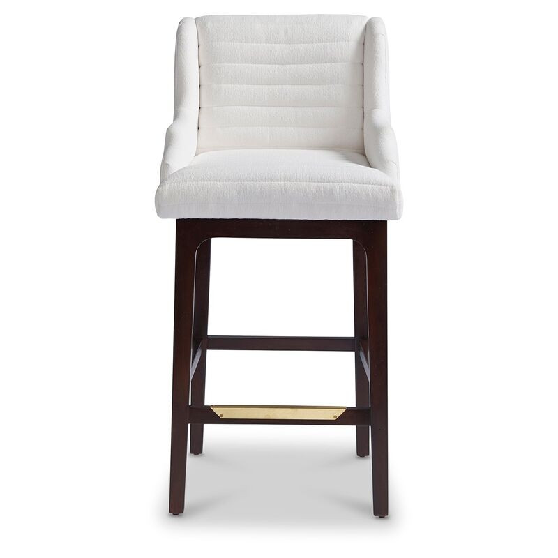 Lucas Counter Stool, White Sunbrella | One Kings Lane