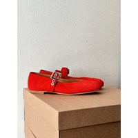 Mary Jane Flat Shoes Women, Red Ballet Flats, Women Dress Shoes, Shoe | Etsy (UK)