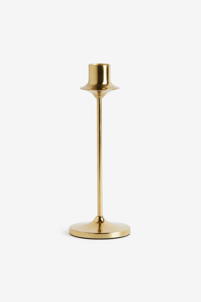 Metal candlestick - Gold-coloured - Home All | H&M GB | H&M (UK, MY, IN, SG, PH, TW, HK)