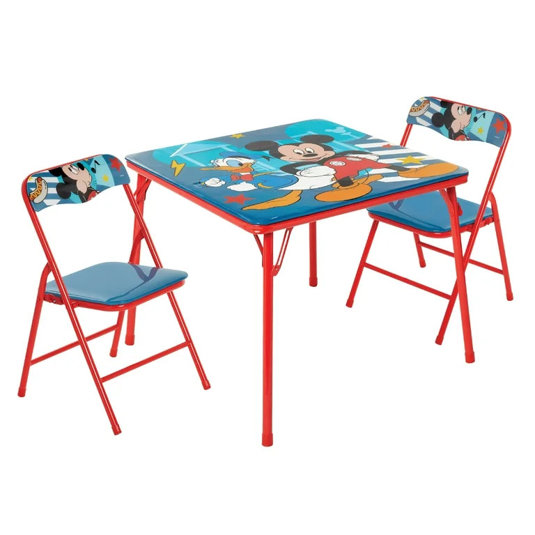 Mickey Mouse Kids 3-Piece Activity Table and Chair Set, Red | Walmart (US)