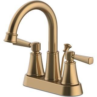 Glacier Bay Melina 4 in. Centerset 2-Handle High-Arc Bathroom Faucet in Matte Gold HD67513W-6C440... | The Home Depot