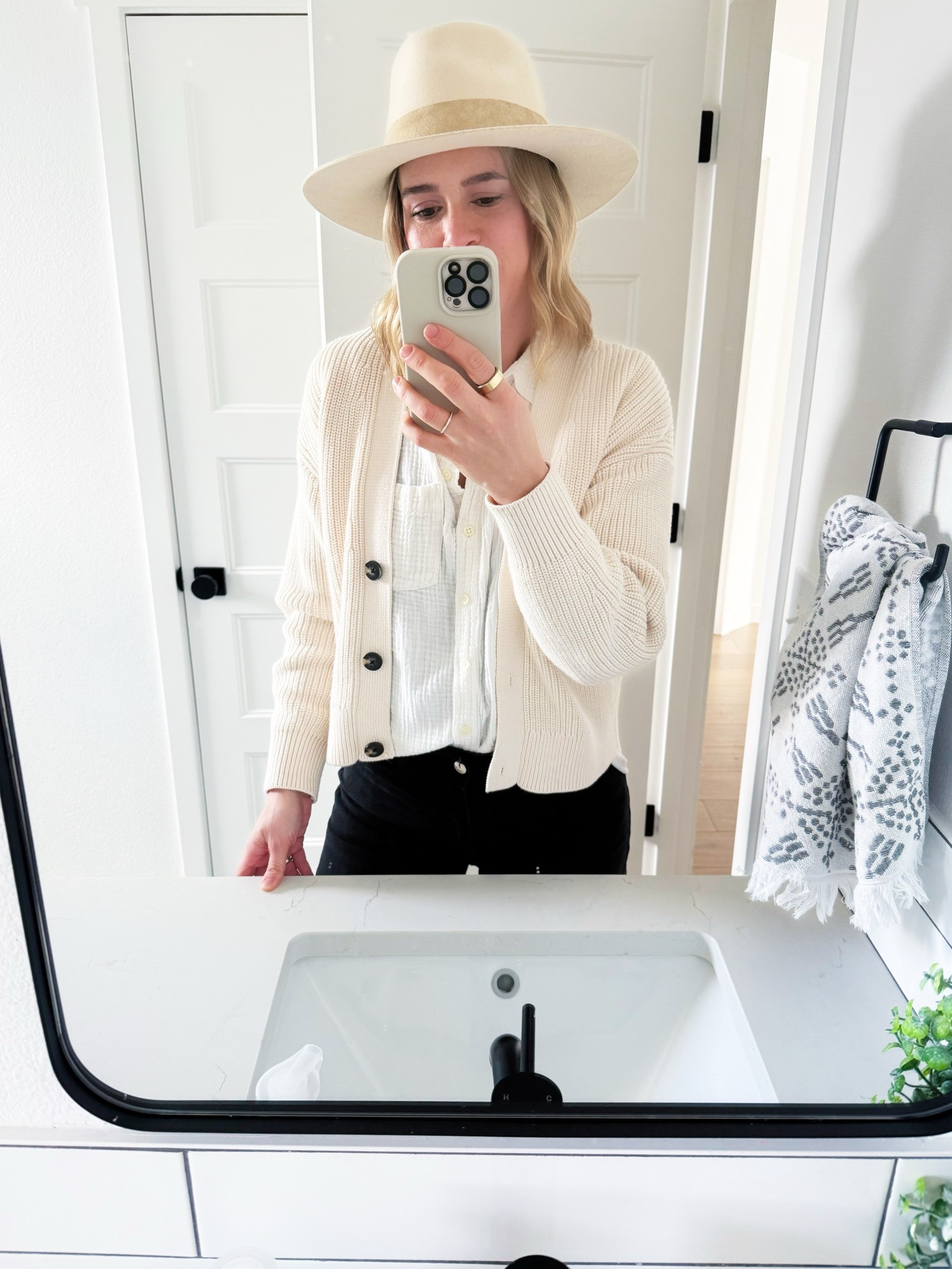 Cropped organic sweater on sale right now!