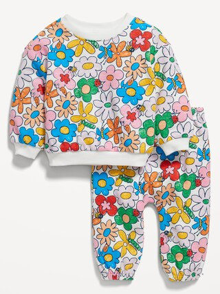 Unisex Printed Crew-Neck Sweatshirt & Jogger Pants Set for Baby | Old Navy (US)
