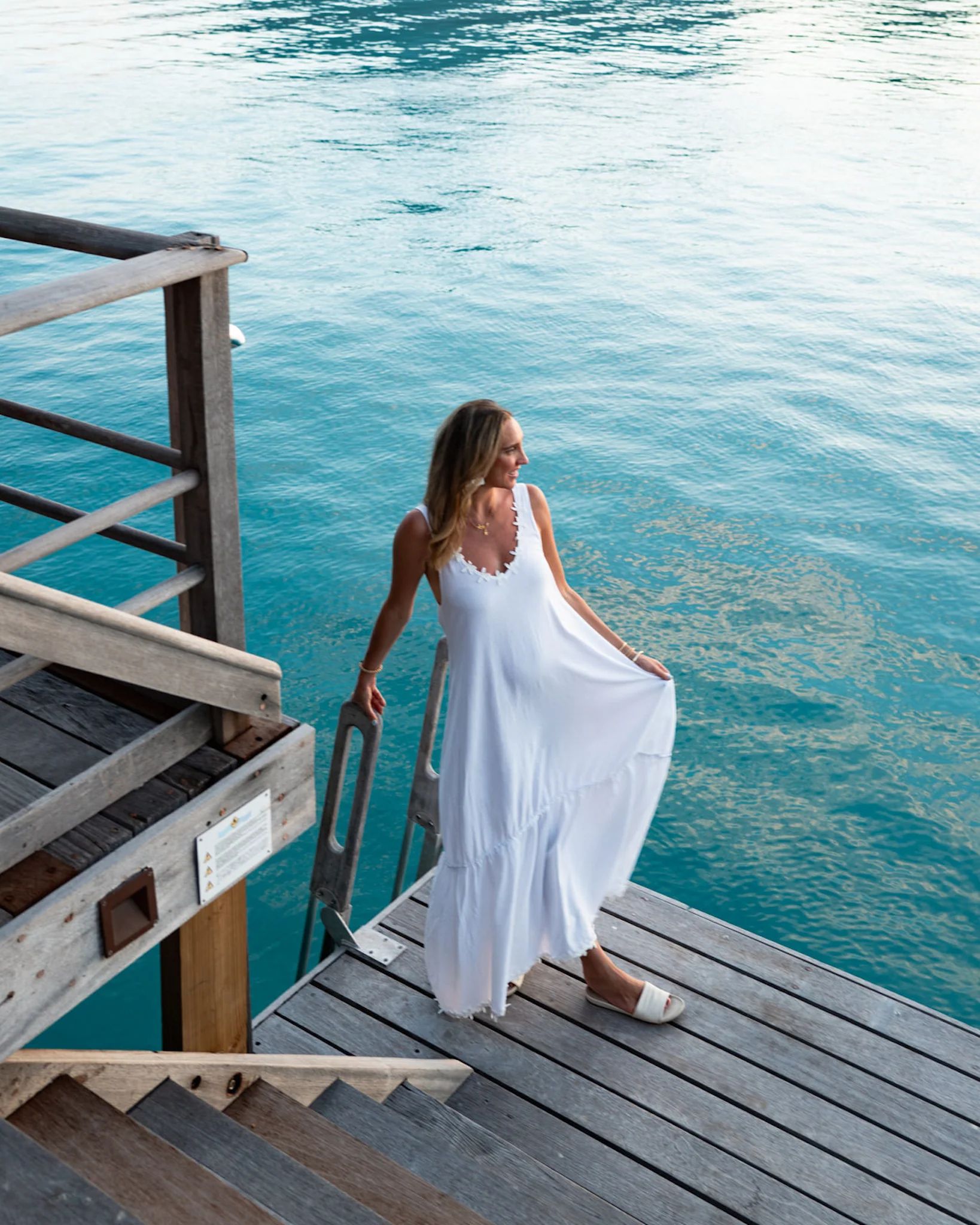 Women's White Linen Vacation Dress - The Jetset | Kenny Flowers