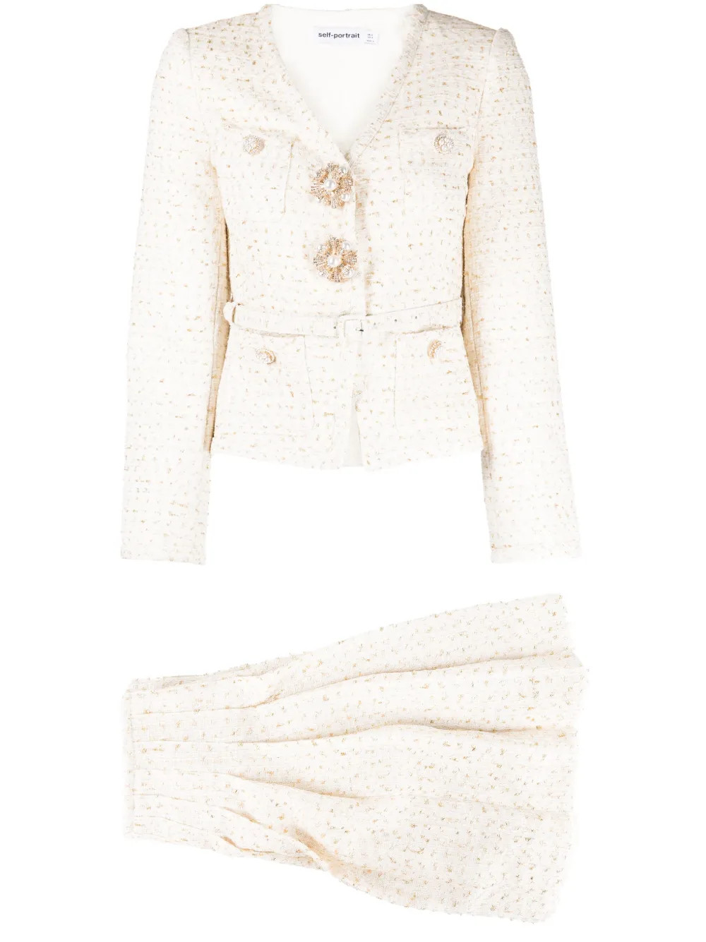 pleated metallic bouclé jacket minidress | Farfetch Global