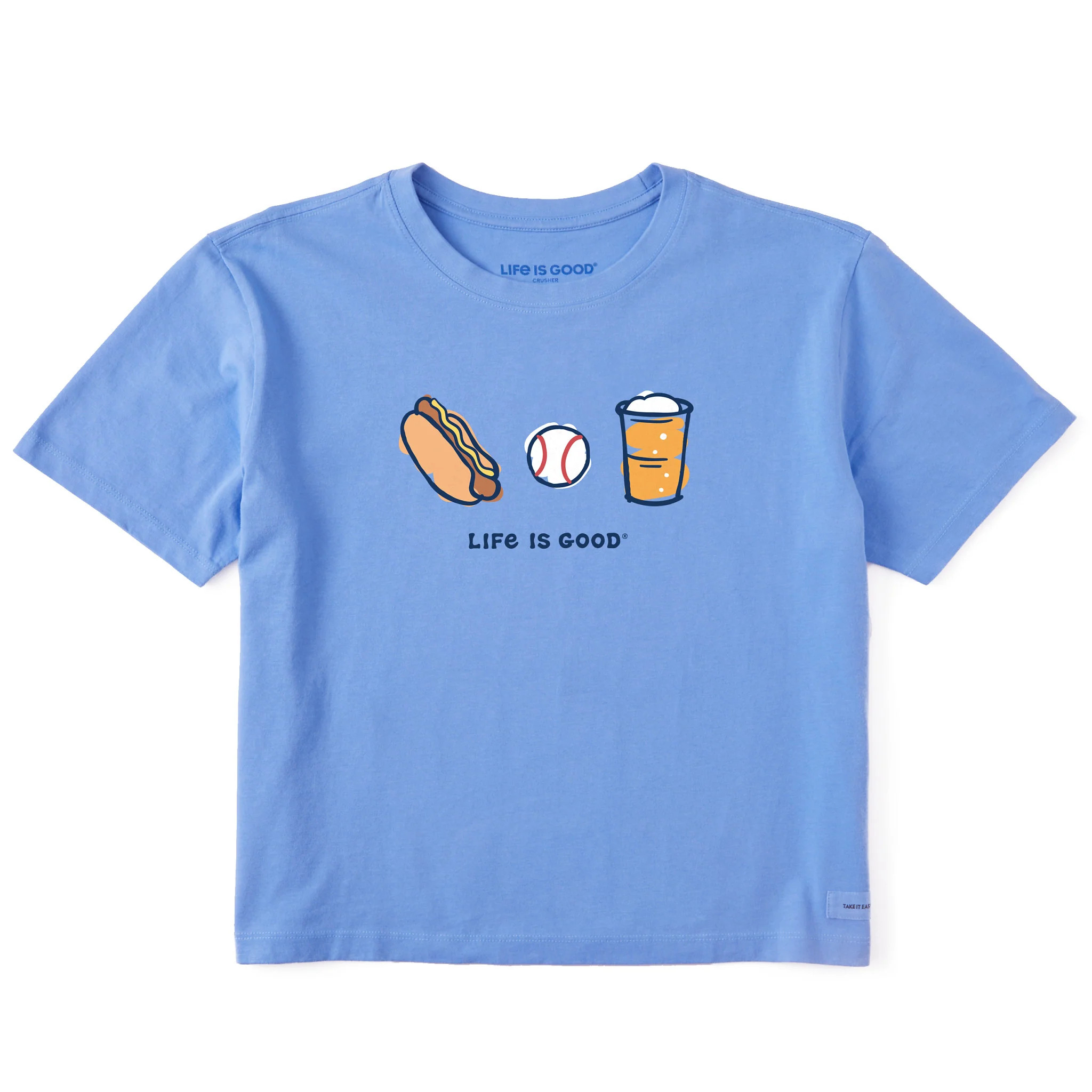 Women's Baseball Trio Short Sleeve Crusher Boxy Tee | Life is Good