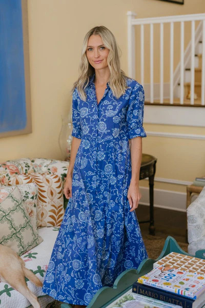 The JA Shirt Dress - Cobalt Petunia | Julia Amory