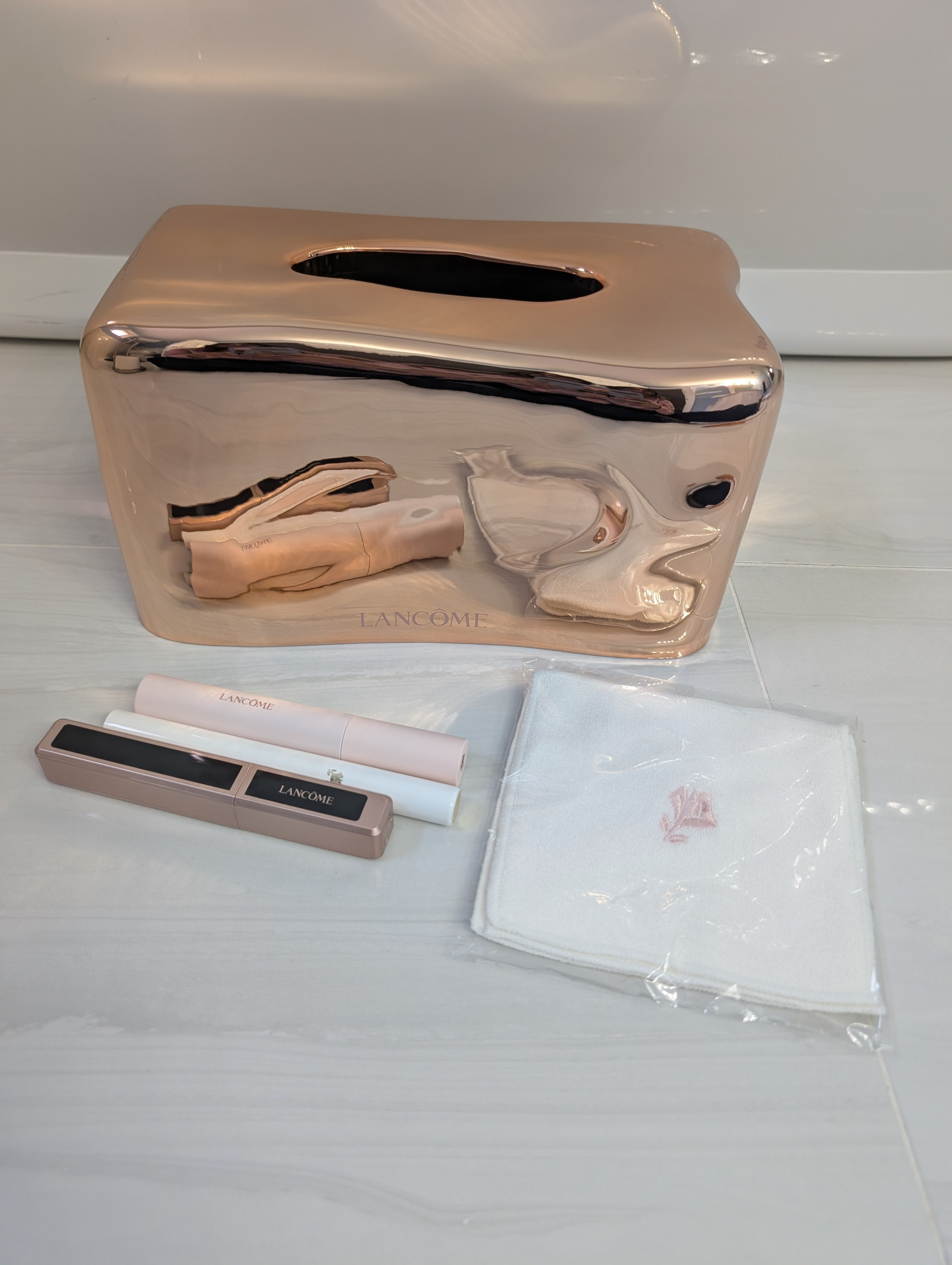 Lancome mascara, Lancome CILS lash strengthening primer, Lancome cares mascara remover, makeup, lashes, Lash Idol lifting volumizer mascara, makeup, beauty, gold Kleenex box holder, tissue holder

#LTKbeauty #LTKhome #LTKstyletip