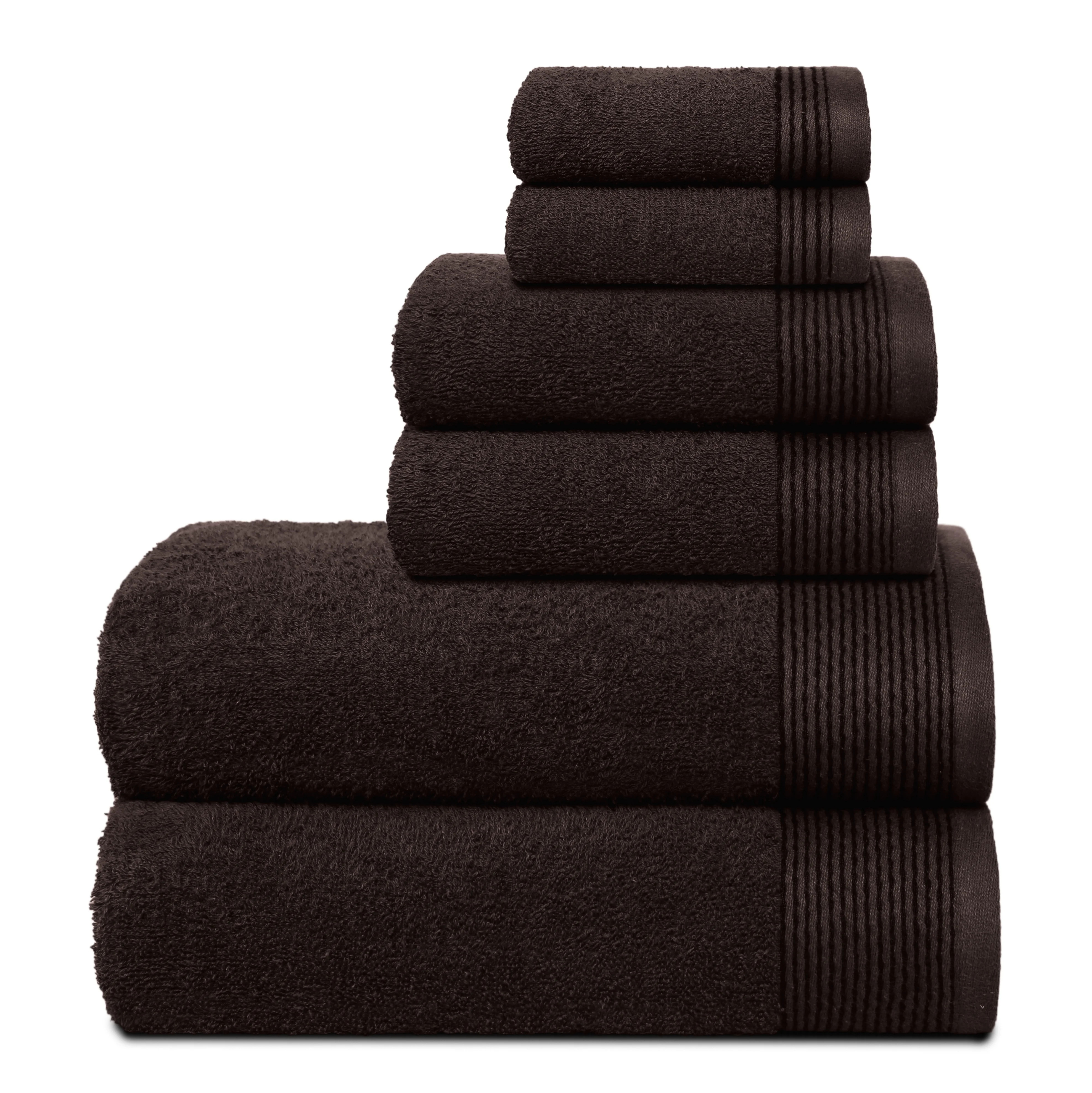 GLAMBURG Ultra Soft 6 Pack Cotton Towel Set, Contain 2 Bath Towels 28x55 inches, 2 Hand Towels 16... | Walmart (US)