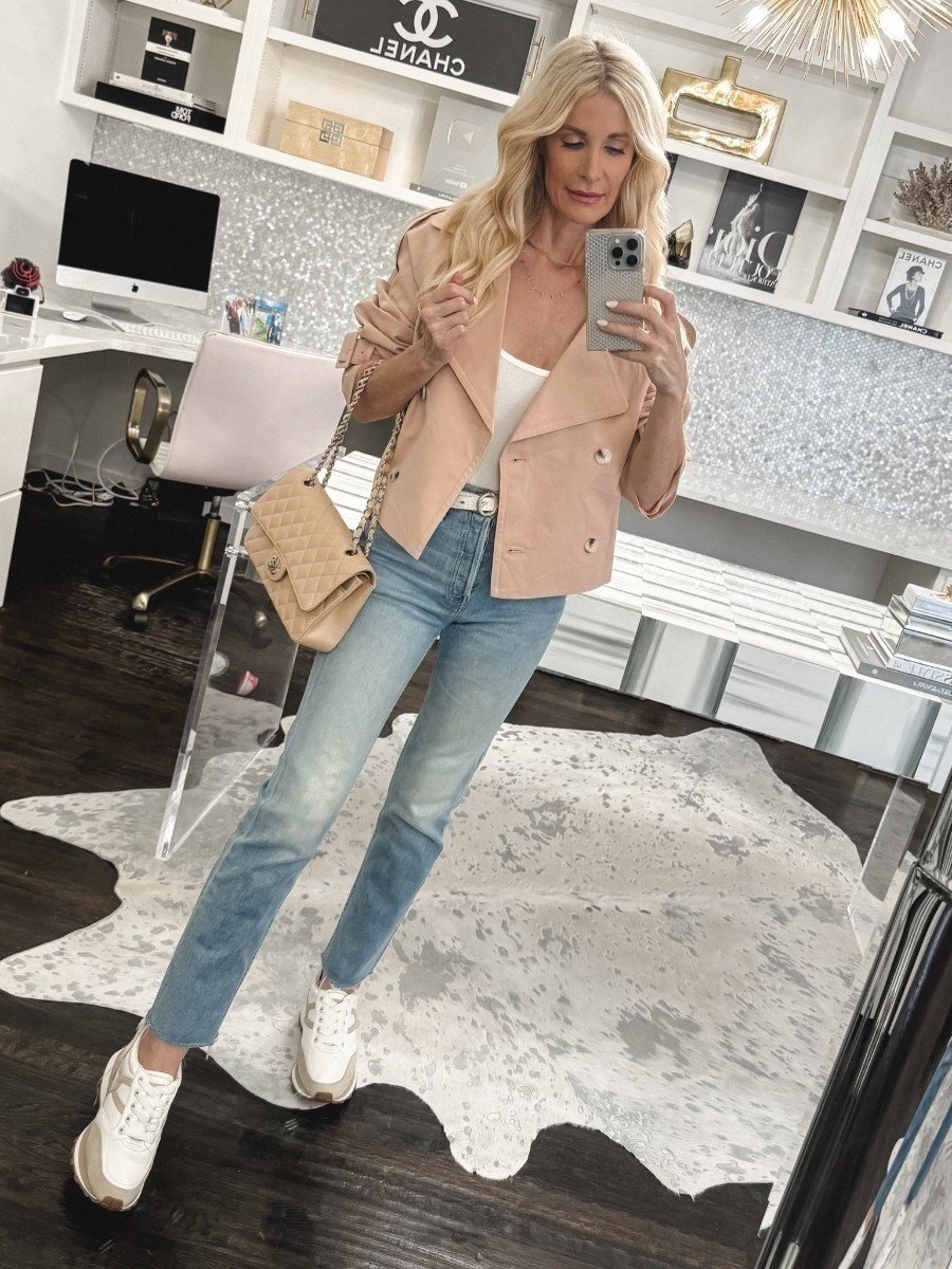 Loving this chic and casual travel look! I adore this fabulous cropped trench - the color is so luxe and it has a great price point because it's ON SALE for 40% Off!  It runs tts, I’m wearing an XS. 

#LTKOver40 #LTKSaleAlert #LTKTravel