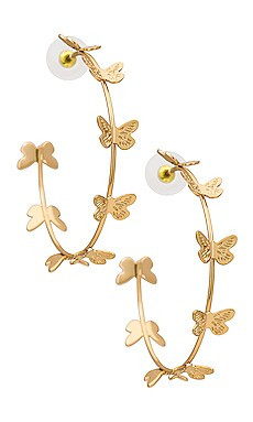 petit moments x The Montana Experience Halley Hoops in Gold from Revolve.com | Revolve Clothing (Global)