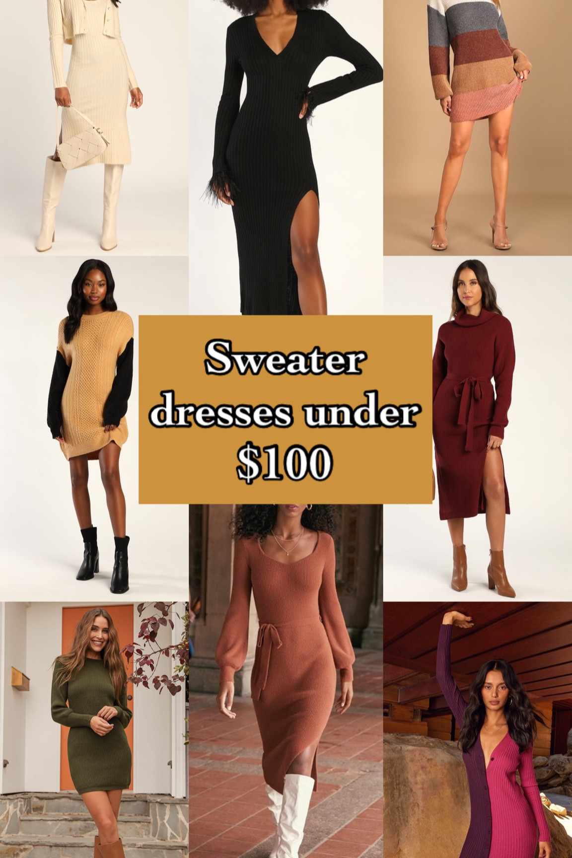 Not your average sweater dresses, these ones are bound to turn heads!

#LTKSeasonal #LTKstyletip #LTKunder100