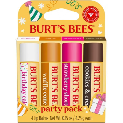 Burt's Bees Party Pack - Birthday Cake Variety - 0.6oz/4ct | Target