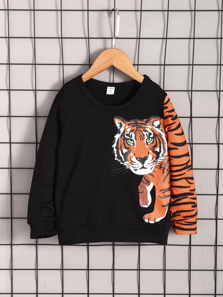 Toddler Boys Tiger Print Sweatshirt | SHEIN
