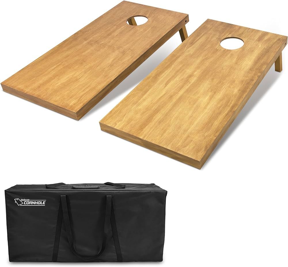 GoSports 4 ft x 2 ft Regulation Size Wooden Cornhole Boards Set - Includes Carrying Case - Full R... | Amazon (US)