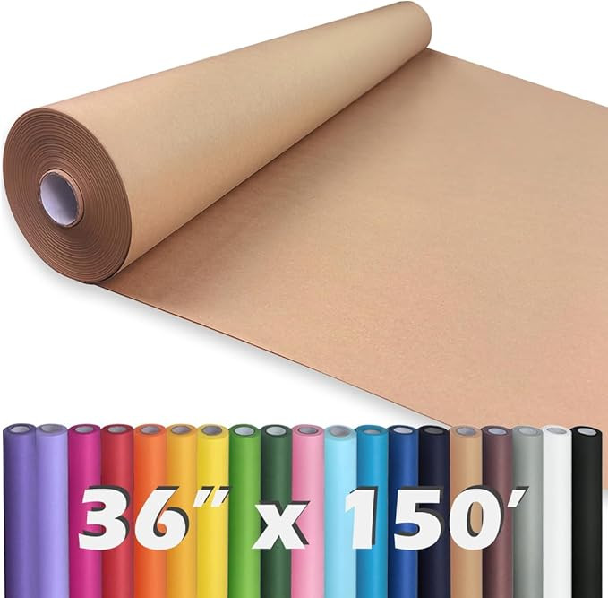 PerkHomy Brown Kraft Paper Roll 36" x 1,800" (150') for Gift Wrapping Bouquet Flower Art Painting... | Amazon (US)