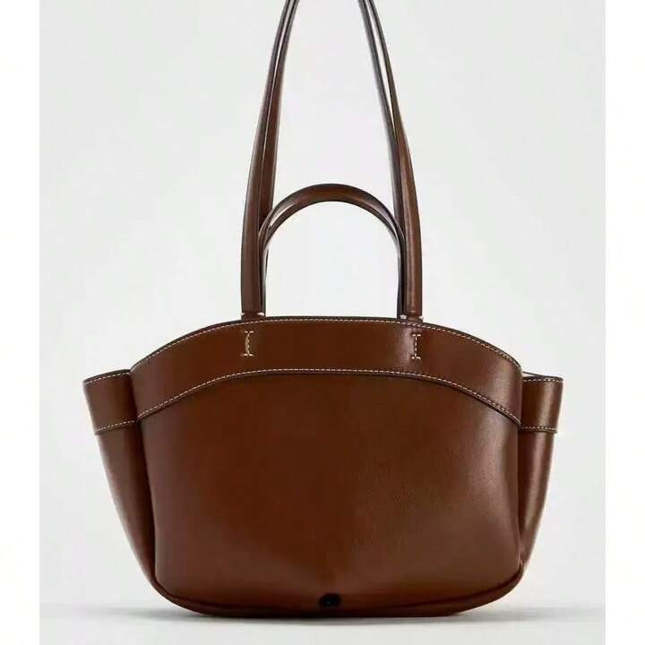 2024 New Autumn Women Handbag, Fashionable Large Capacity Tote Bag, One Shoulder Handbag & Shoppe... | SHEIN