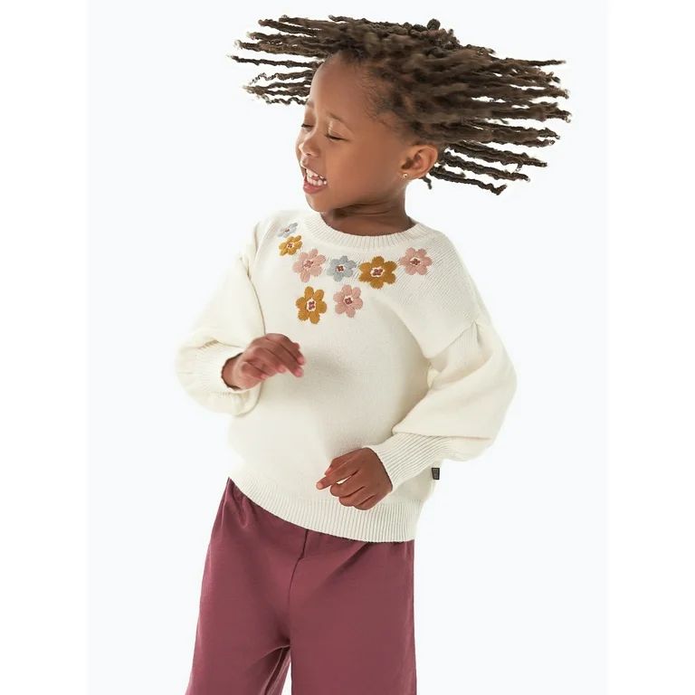 Modern Moments by Gerber Toddler Girl Sweater with Embroidery, Sizes 12 Months - 5T | Walmart (US)