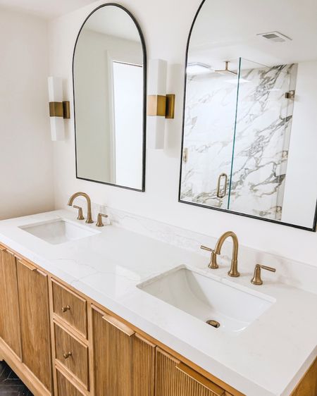 This vanity is one of my favorite finds from our downstairs bathroom renovation. I love how it looks 🖤

Interior design, home decor, Wayfair home, wayfair clearance, affordable home finds, home deals, great value, budget friendly, great savings, interiors, mirror, lighting, console, entryway, hallway decor, bathroom vanities, living areas, den decor, sofas, dining room, art, living room, bedroom, bathroom renovation, guest bathroom, vanity, bathroom lights, Home Depot, bed bath and beyond 

#LTKFamily #LTKStyleTip #LTKHome