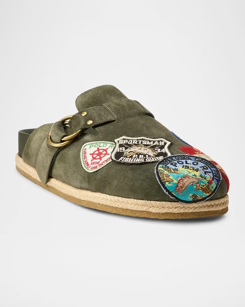 Polo Ralph Lauren
Men's Turbach Logo-Patch Suede Clog Sandals

Ralph Lauren’s signature outdoors-inspired patches accent the suede upper of the Turbach clog sandal. Designed with an ergonomic molded footbed and a jute-and-crepe sole

#LTKootd #LTKWorkwear #LTKTravel