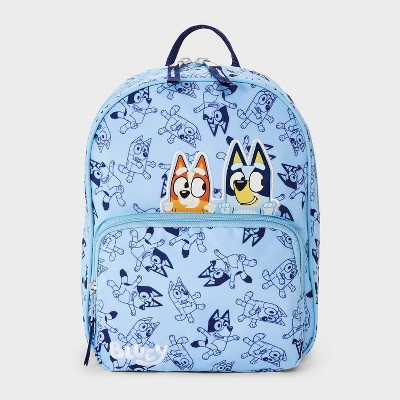 Toddler Bluey Backpack - Blue: Polyester, 3+ Years, Miniature, Fictitious Character Pattern | Target