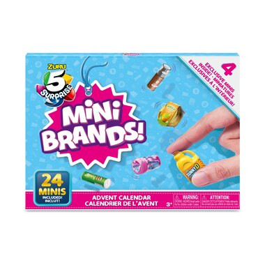 5 Surprise Mini Brands Limited Edition Advent Calendar with 4 Exclusive Minis | Indigo (CA)