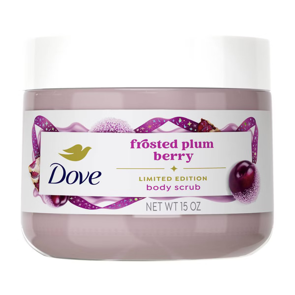 Dove Beauty Limited Edition Holiday Treat Body Scrub - Frosted Plum Berry - 15oz | Target