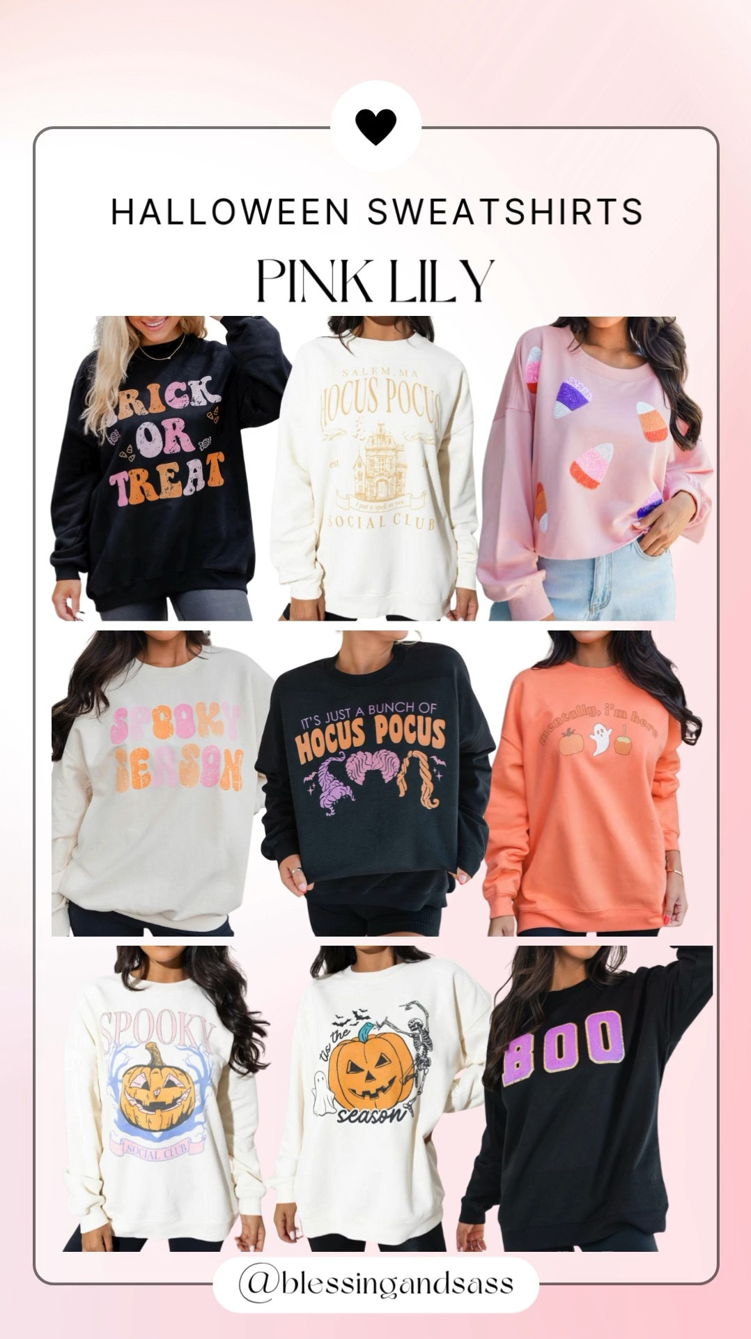 Halloween sweatshirts from Pink Lily! Don’t forget to shop through the LTK app to get 30% off site wide at Pink Lily! 

LTK Sale, Halloween, women’s fashion, sweatshirts, seasonal fashion, fall outfits, Pink Lily, Pink Lily fashion, trendy style, styling tip 



#LTKStyleTip #LTKHalloween #LTKFallSale