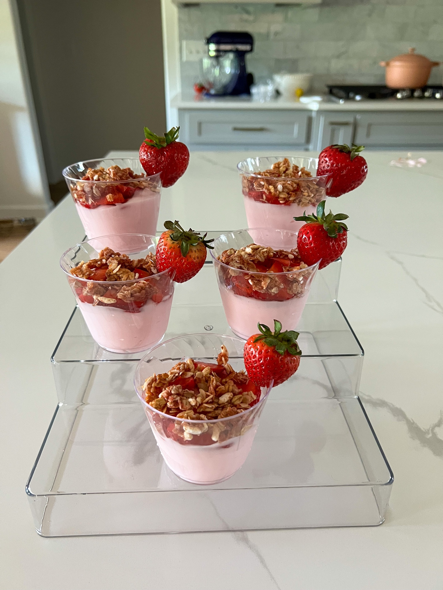 Easy Entertaining! Work smarter not harder when it comes to being the host with the most. Practical portions makes it easier for both serving and snacking. These little parfait cups are so easy to make for brunch, baby shower, birthday, etc! A simple way to elevate your party spread is to use different heights like this 3 tier riser. 

Hosting at home, home inspiration, kitchen, baby shower, easy entertaining, party ideas 

#LTKhome #LTKunder50 #LTKwedding