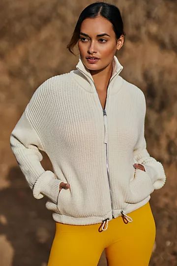 Varley Anderson Zip-Front Cardigan Sweater | Anthropologie (US)
