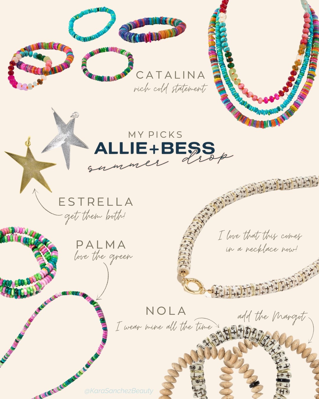 My favorite way to add personality to any outfit is stacking my Allie + Bess pieces and I’m so excited about the Havana collection that just dropped! They also launched a necklace version of my favorite Nola bracelet!!!