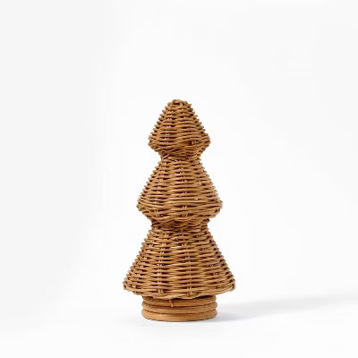 Small Rattan Basket Weave Christmas Tree - Threshold™ designed with Studio McGee | Target