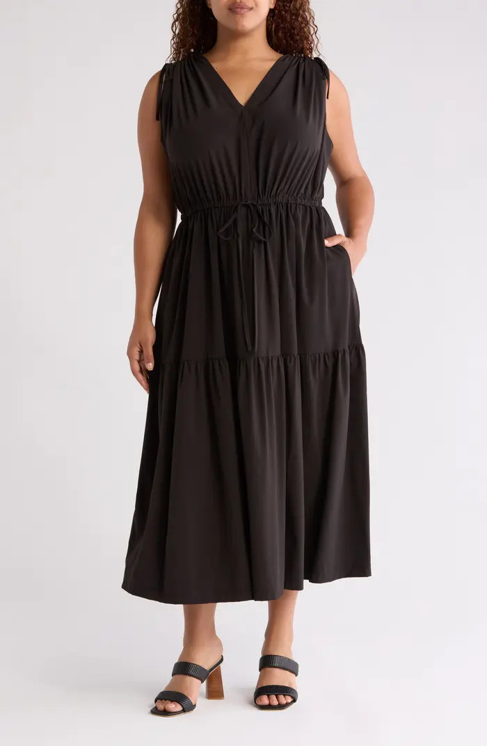 Calvin Klein Sleeveless Tiered Midi Dress | Nordstromrack | Nordstrom Rack
