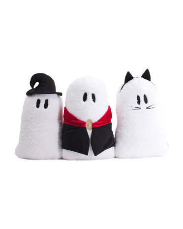 3pk Shaped Ghost In Costumes Decorative Halloween Pillow Set | TJ Maxx