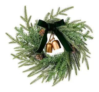 CANVAS Greenery Indoor Mini Wreath with Pinecones, 10-in#051-5650-0 | Canadian Tire