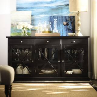 Hampton 62 in. Black Buffet | The Home Depot
