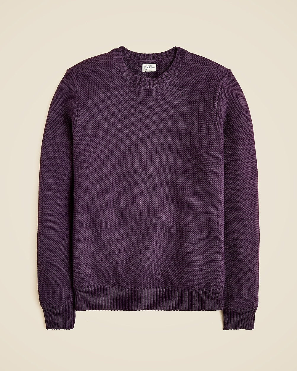 Basket-stitch cotton crewneck sweater | J. Crew US