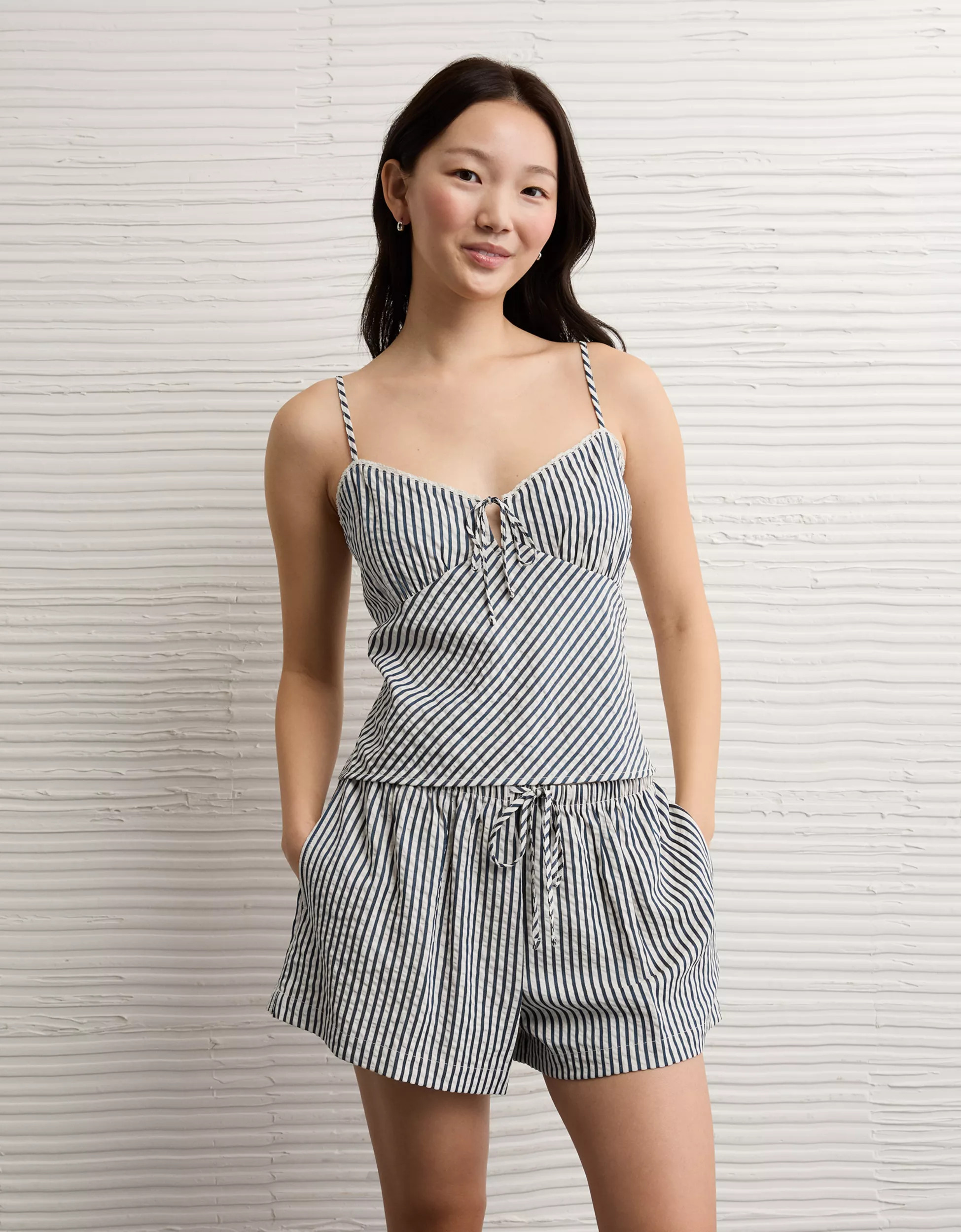 AE High-Waisted Seersucker Short | American Eagle Outfitters (US & CA)