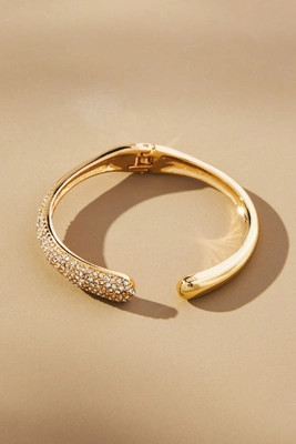 Half Pavé Bangle Bracelet | Anthropologie (US)
