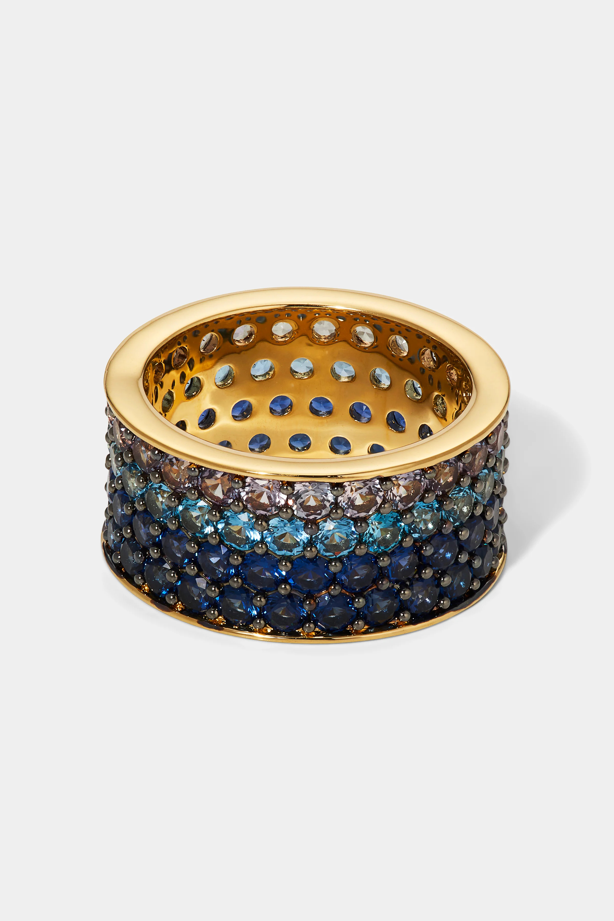 NORTHERN LIGHTS 4 ROW OMBRE PAVE CZ RING | NADRI