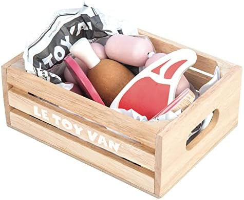 Le Toy Van - Educational Pretend Play Toy Food | Wooden Honeybee Market Meat Crate | Supermarket ... | Amazon (US)