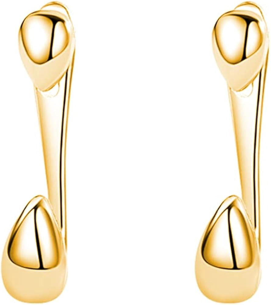 SLUYNZ 925 Sterling Silver Droplet Earrings Huggie Studs for Women Teen Girls Teardrop Earrings J... | Amazon (US)