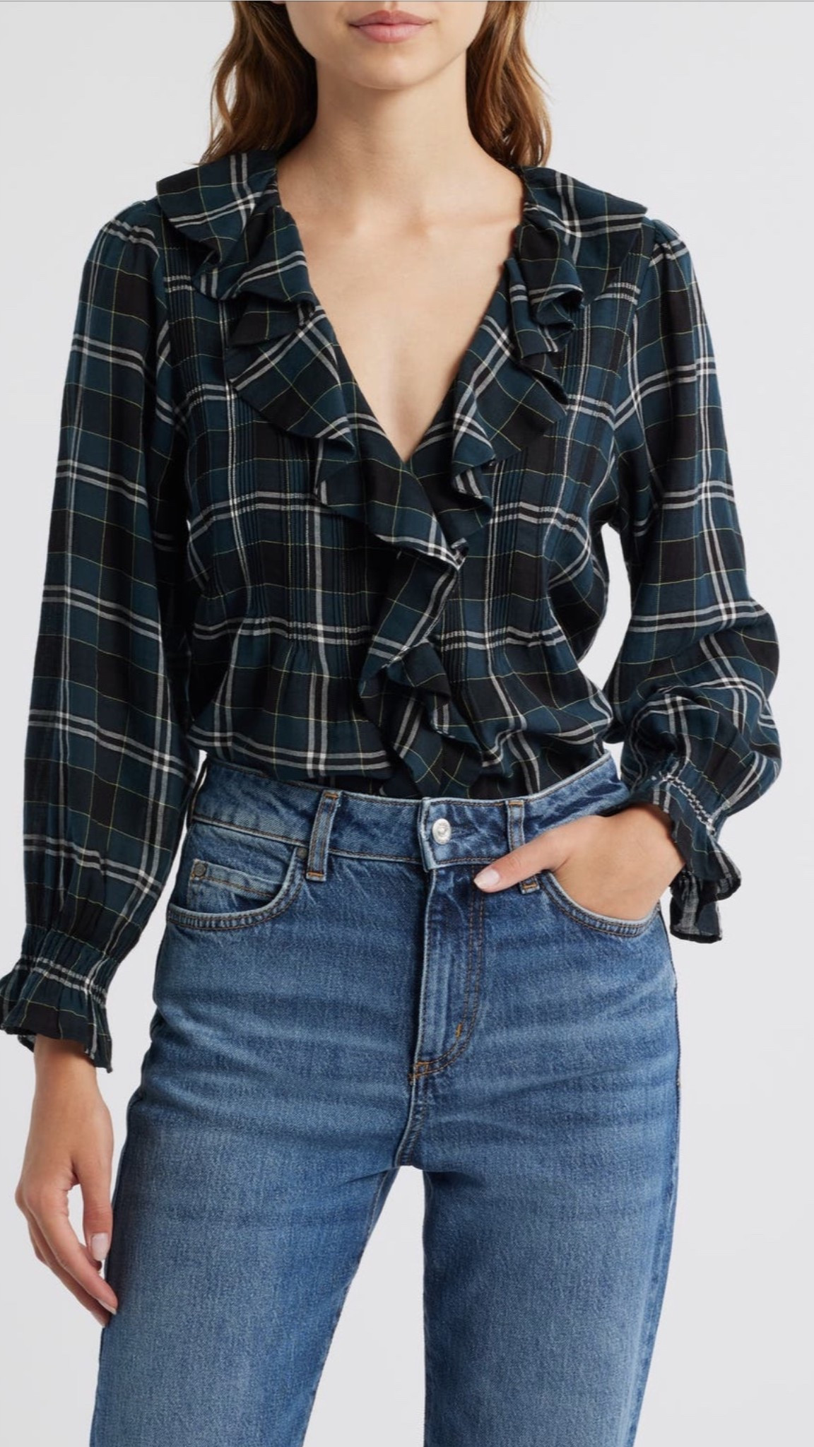 Love this festive top. Perfect for winter and year round and year round with denim. I take a medium. 

#ltkstyle #outfit 

#LTKootd #LTKSeasonal #LTKHoliday