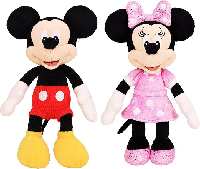 Just Play Disney Mickey & Minnie Plush Plush Basic, Ages 2 Up Multi-color, 3 inches | Amazon (US)
