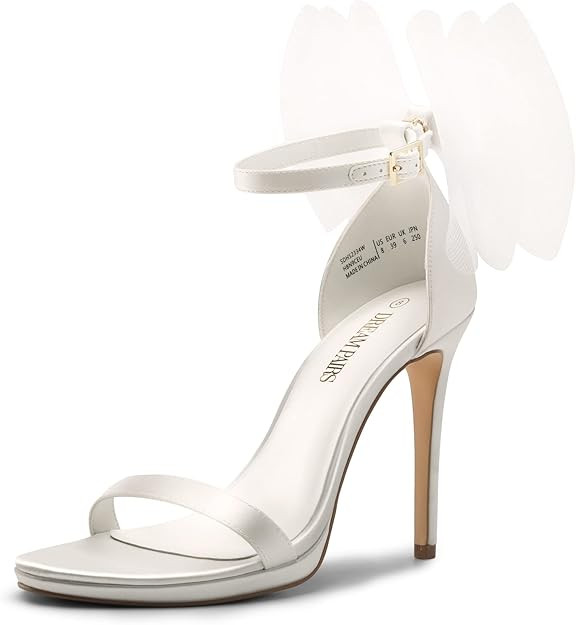 DREAM PAIRS Women's High Stiletto Heels for Women Open Toe Adjustable Bow Ankle Strap Pump Heeled... | Amazon (US)