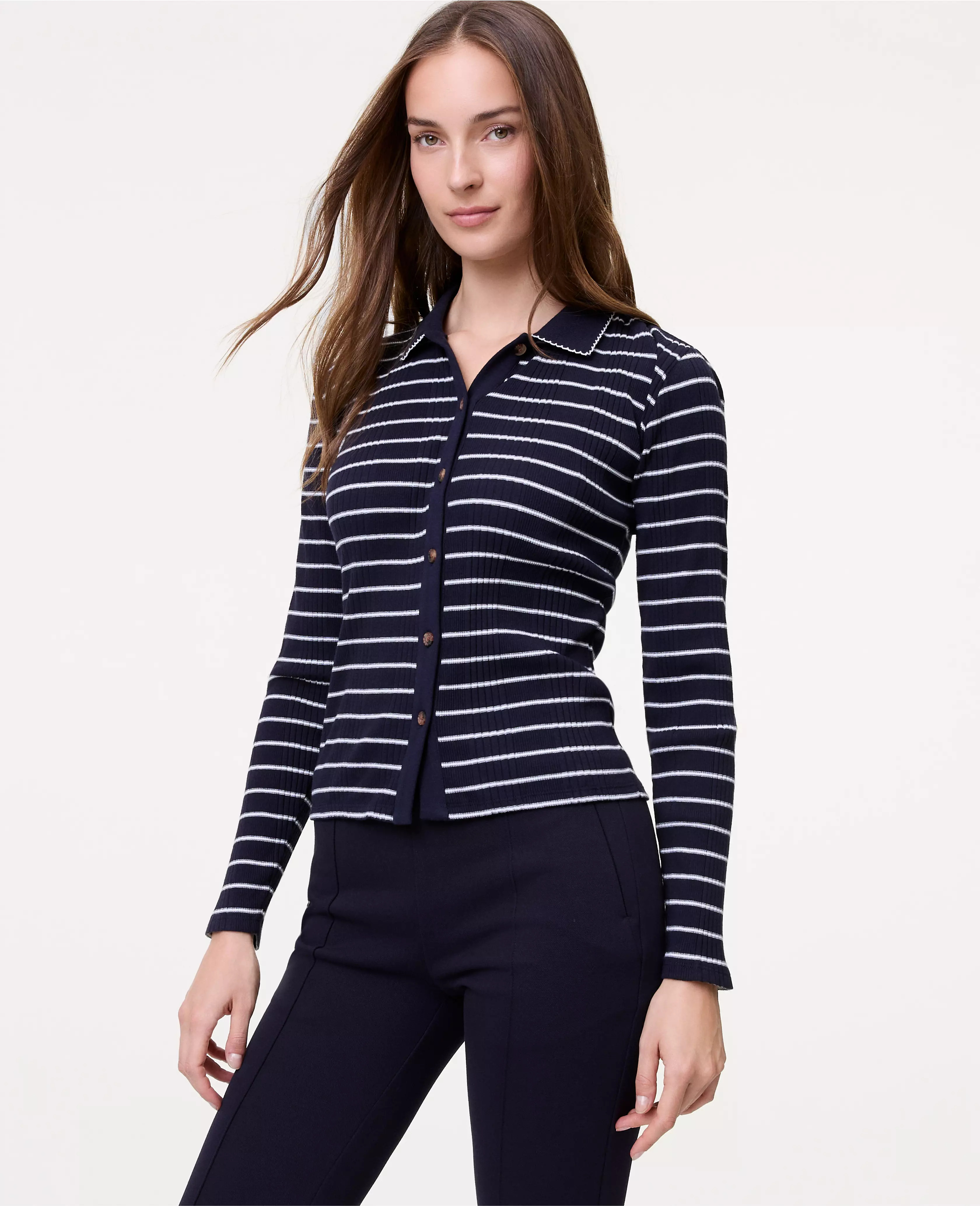 Weekend Collection Striped Polo Shirt | Ann Taylor