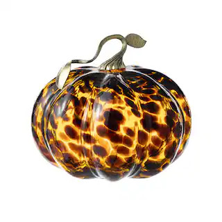 Glitzhome® Amber Dots Glass Pumpkin | Michaels | Michaels Stores