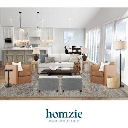We loved designing this neutral modern classic living room for our virtual interior design client. This space features a white sofa with several shades of throw pillows, two swivel chairs that are functional for any event, many lamps and light fixtures, and a darker rug to contrast the bright pieces featured.

Work 1:1 with a Homzie virtual interior designer for a low flat-rate and receive a custom, shoppable decorating plan! - all online. Get started homziedesigns.com/work-with-us

#LTKFindsUnder100 #LTKHome #LTKFindsUnder50