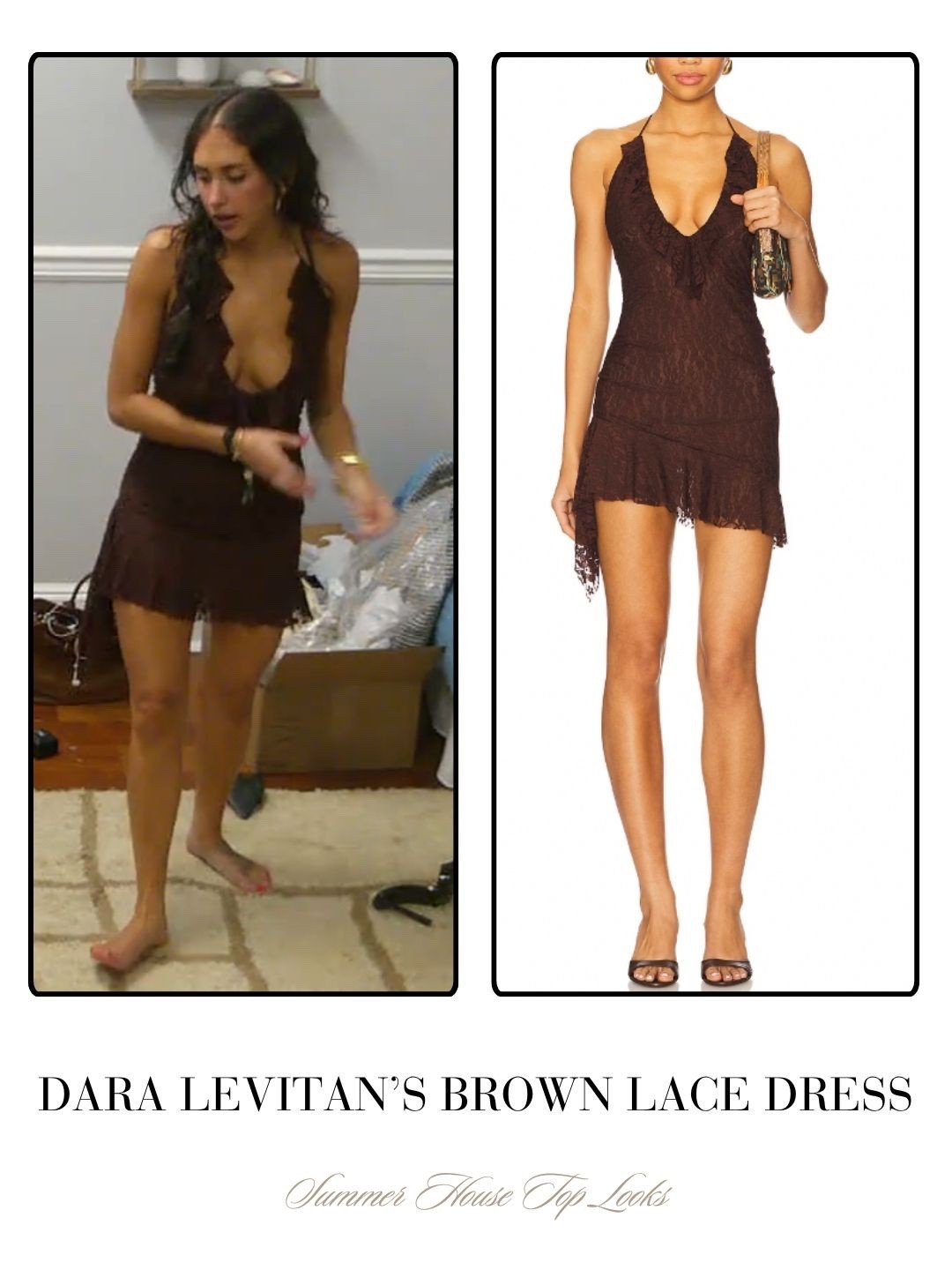 Dara Levitan’s Brown Lace Dress 